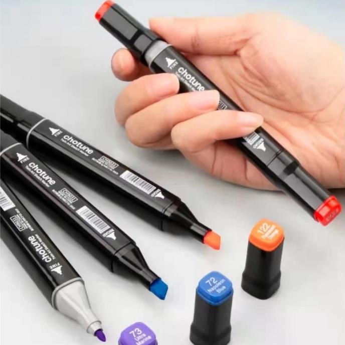 

High Quality Spidol Warna Stabilo Touch 24/36/48 Dual Side Fine Art Brush Pen Deal
