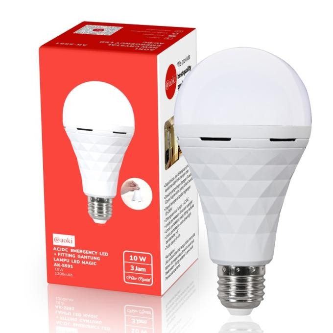 Terkini Aoki Lampu Bohlam Led Ac/Dc New Crystal Darurat Emergency Lamp Deal