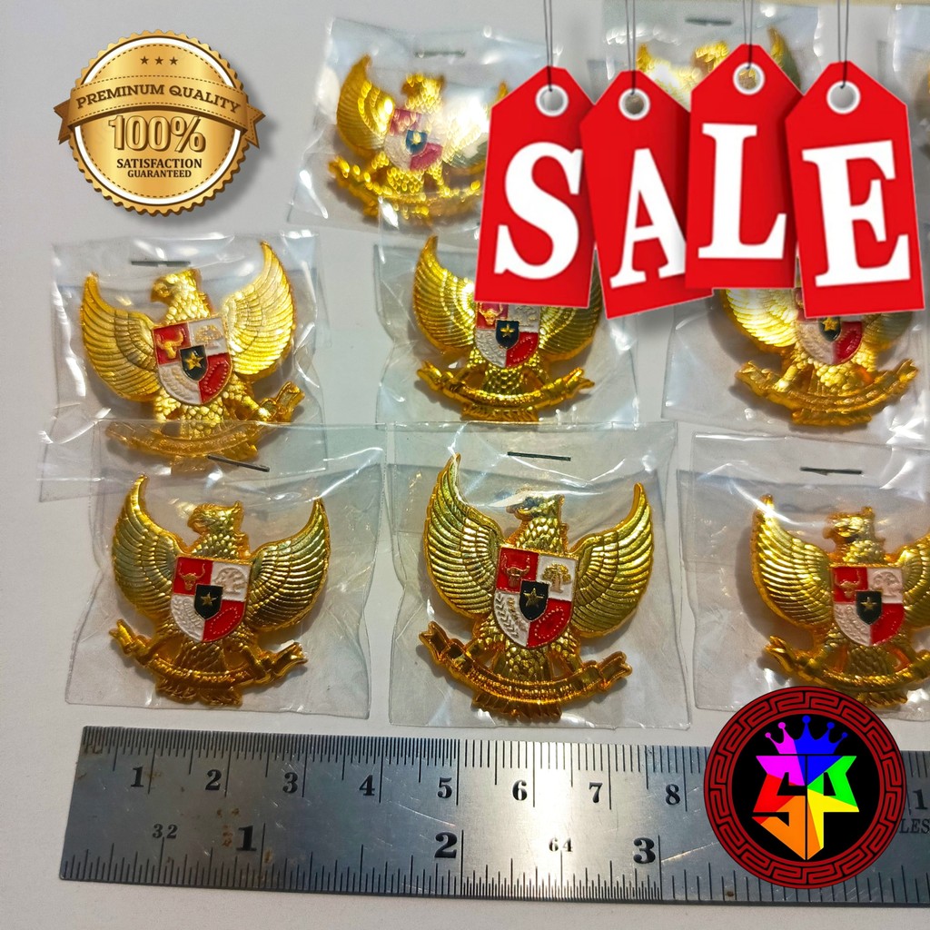 garuda cor tebal / pin garuda paskibra / pin garuda kuningan emas / pin garuda pramuka / pin garuda 