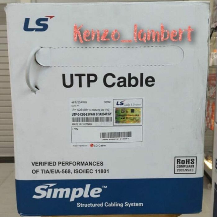 BEBAS ONGKIR - Kabel lan utp cat 6 LS / kabel utp cat 6 LS