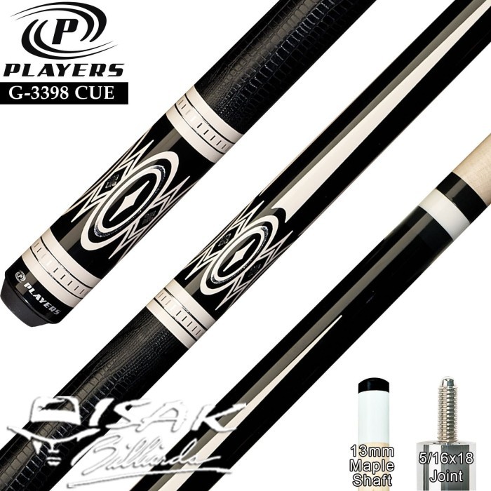 Players G-3398 Pool Cue - Maple Billiard Stick Stik Biliar Player Play