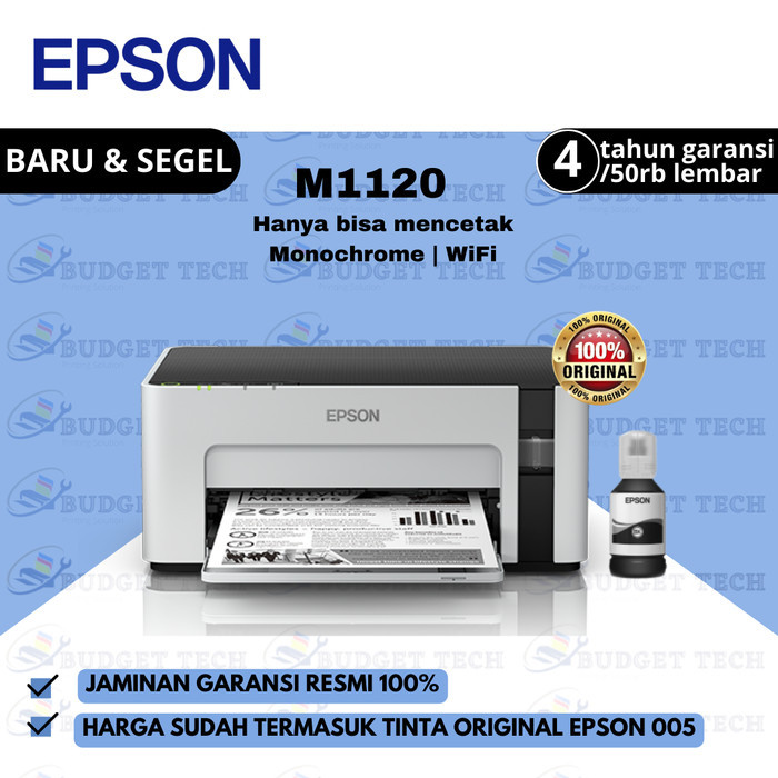 Printer Epson M1120 wifi pengganti M100 monochrome