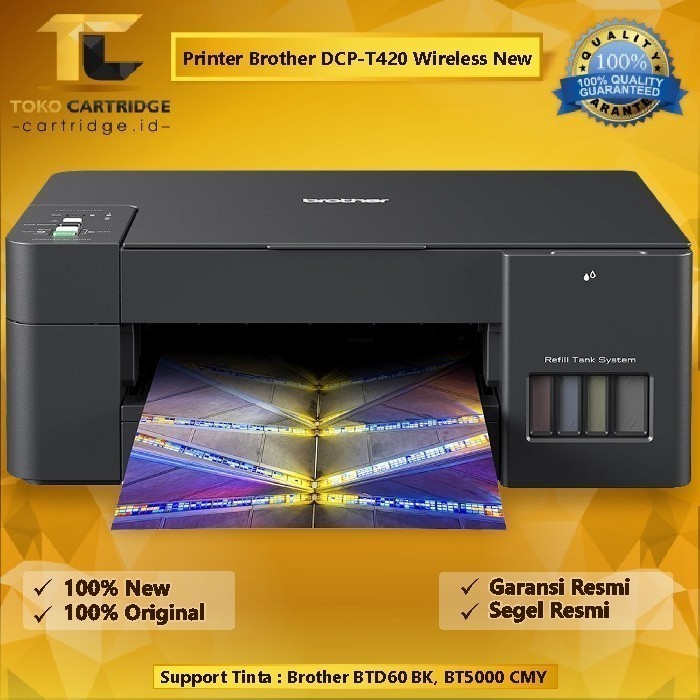 Printer Brother DCP-T420w DCP T420w T420 All in One print scan copy wifi wireless A4 Tinta BTD60