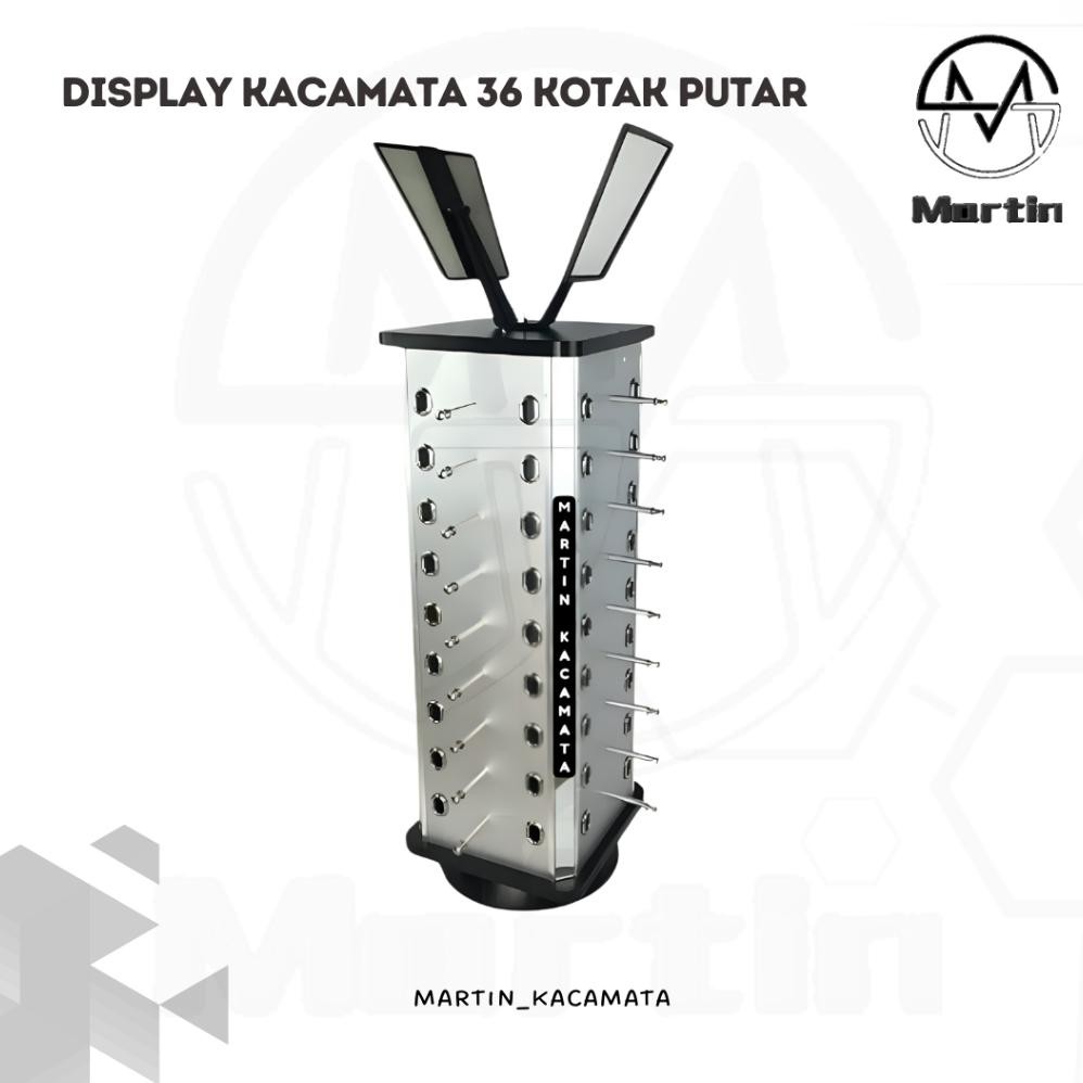 RAK/PAJANGAN/DISPLAY KACAMATA ISI 36 KOTAK PUTAR