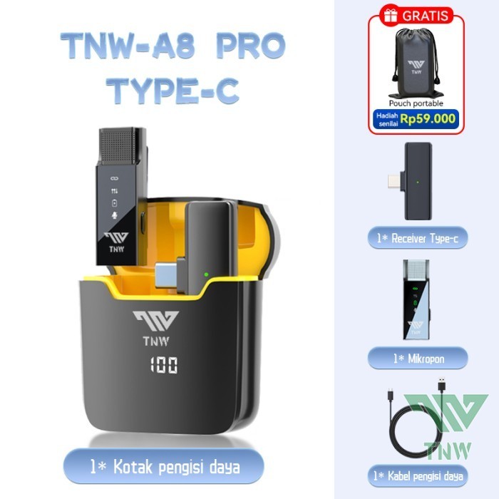 TNW A8Pro Microphone Wireless Mic Wireless clip on Microphone MIC WIRELESS CLIP ON MICROPHONE TNW A8
