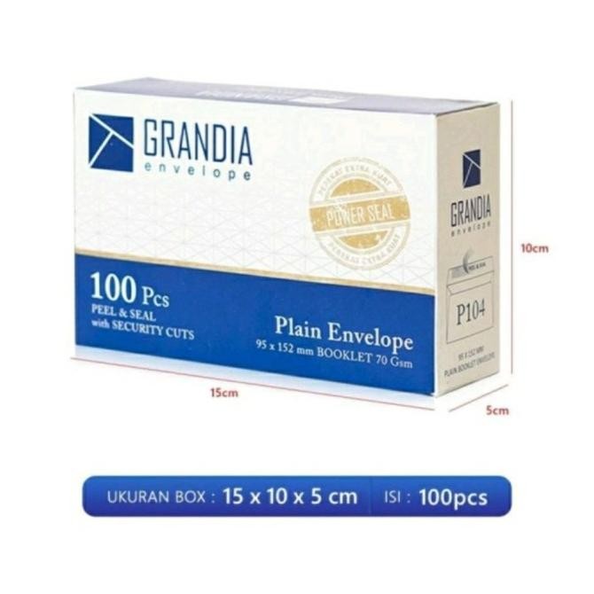 

New Arrival ! AMPLOP PUTIH LEM GRANDIA 104 - 100 LEMBAR