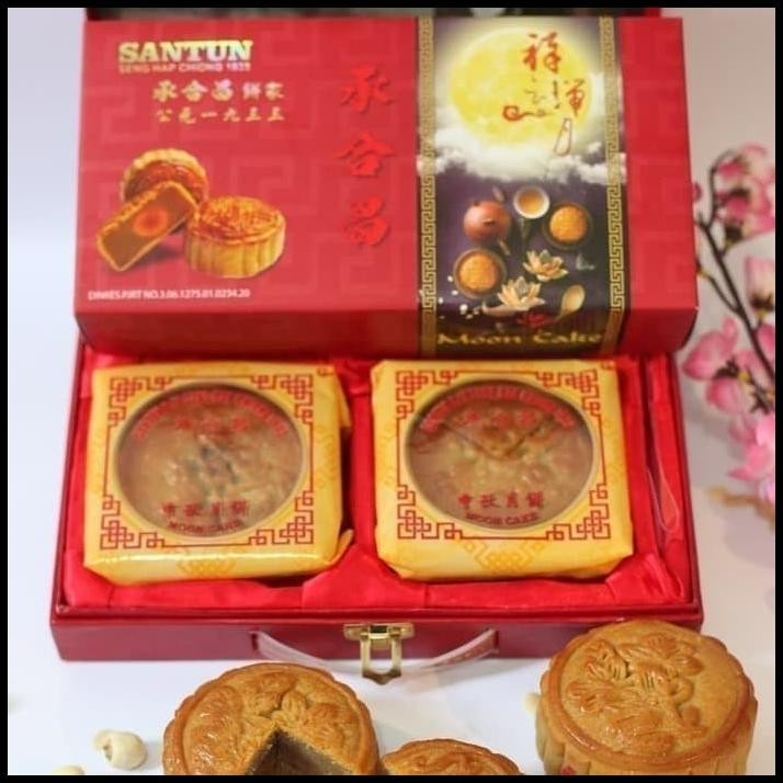 

Kue Bulan Santun/Senghapchiong Durian Kac Hijau Biasa - Mooncake Isi 2