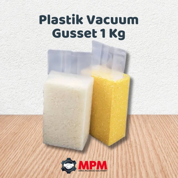 NEW Plastik Vacuum Beras Merah Hitam Organik Kotak 1kg Gusset 1 Kg Guset