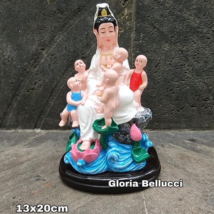 New Patung Pajangan Dewi Kwan Im Anak Anak