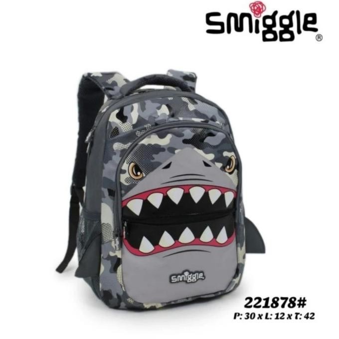 Smiggle Ori Backpack Classic Shark Budz/Tas Sekolah/School Bag Smiggle
