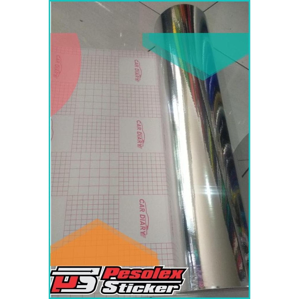 

STIKER STICKER CHROME/KROM MIRROR 520MM x 360MM 11OKTZ4 suku cadang