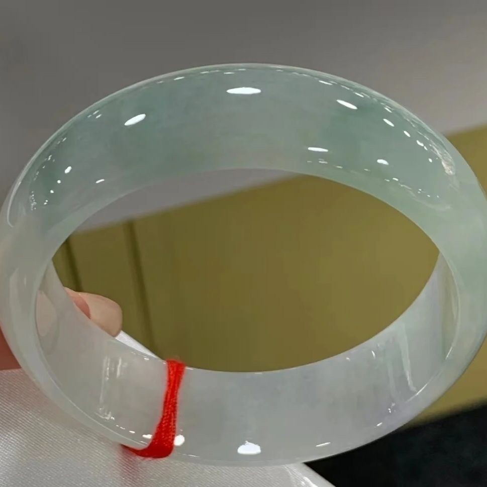 Gelang Giok Zamrud Alami Wanita Baru Gelang Giok Cahaya Bulan Putih