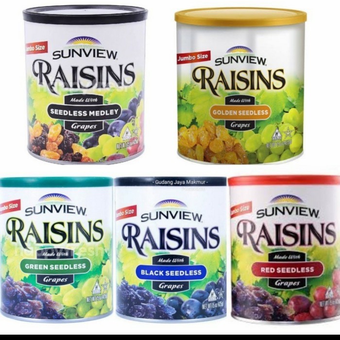 

Ready - Sunview Raisins/ Kismis Jumbo Size 425Gr Halal