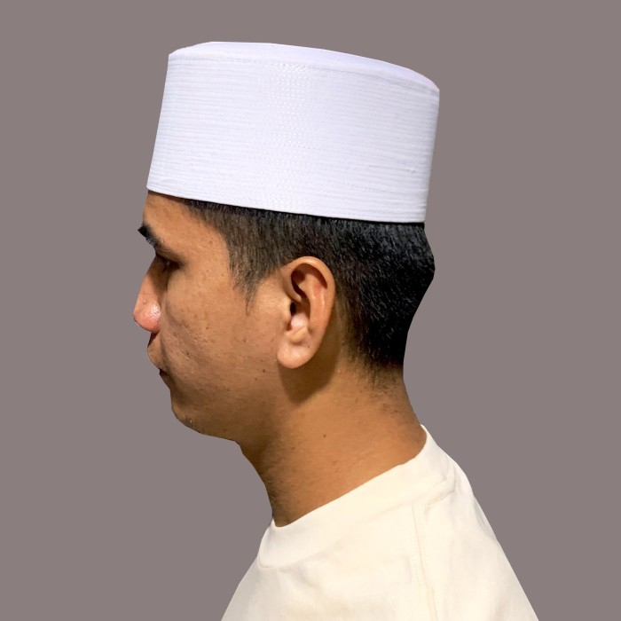 Peci Peci batok dewasa / peci haji / peci umroh / peci polos / kopiah haji - 1 kopiah putih laki-lak