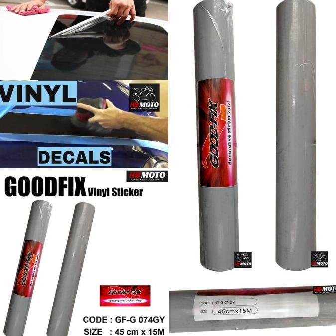 

MURAH STICKER VINYL GOODFIX GREY GLOSSY/ STICKER VINYL GOODFIX(45CM X 15M)