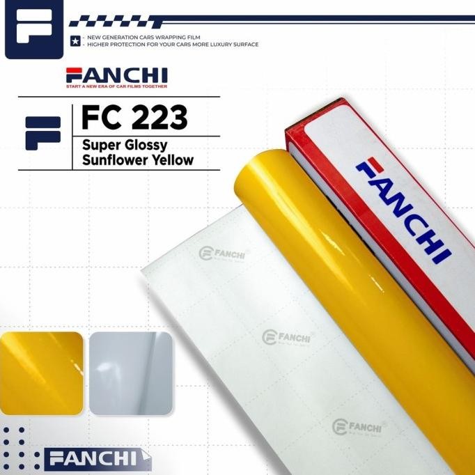 

TERMURAH ROL STICKER FANCHI FC223 SUPER GLOSS SUNFLOWER YELLOW 50CM 8,5M ROLL