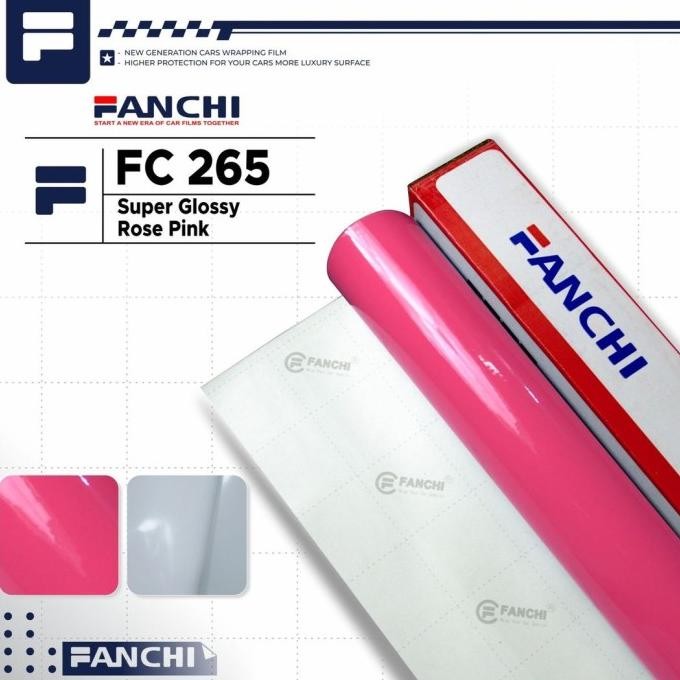 

BERGARANSI ROLL STICKER FANCHI FC265 SUPER GLOSSY ROSE PINK 50CM X 8,5M ROLL