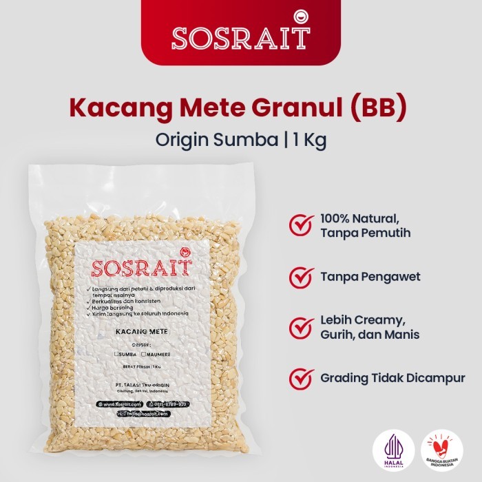 

Ready Sosrait Kacang Mete Granule Menir Patahan Hancuran Asli Sumba