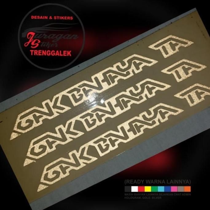 

Stiker GAK BAHAYA TA stiker viral bisa custome costum bisa dipasang pada case hp laptop motor mobil DLL