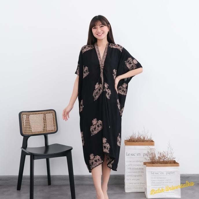 KAFTAN BATIK DRESS BATIK MODERN. KAFTAN MIDI - FULL CAMEL S KOPI KAFTAN MUSLIM LEBARAN RAMADHAN TAHU