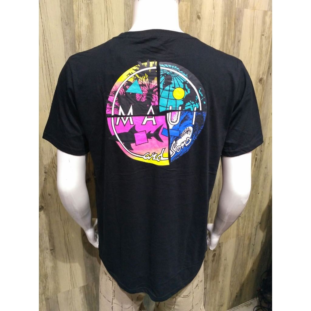 Maui and Sons Black Circle Multicolor Tee Tshirt Overruns |QXYSYLaX|