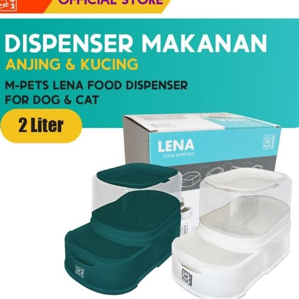 M-Pets Lena Food Disser 2 Liter / Tempat Makan Anjing Kucing