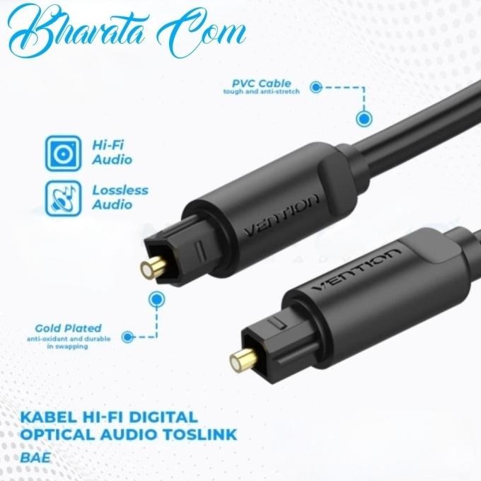 

Diskon! Vention Kabel Toslink 3 Meter Digital Audio Optical Fiber Optik BAEBI