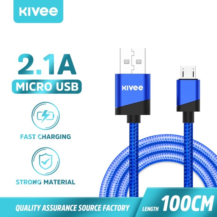 OBRAL Kivee Kabel Data Micro USB Android Fast Charging 1Meter Cable 2.1A Vol