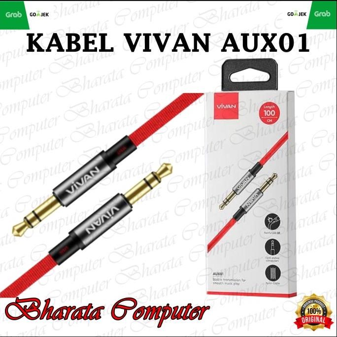 

Diskon! VIVAN Kabel AUX Cable Audio 3.5mm AUX01 1 Meter ORIGINAL