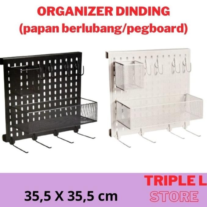 

Papan Berlubang Pegboard Rak Dinding Wall Organizer Lengkap