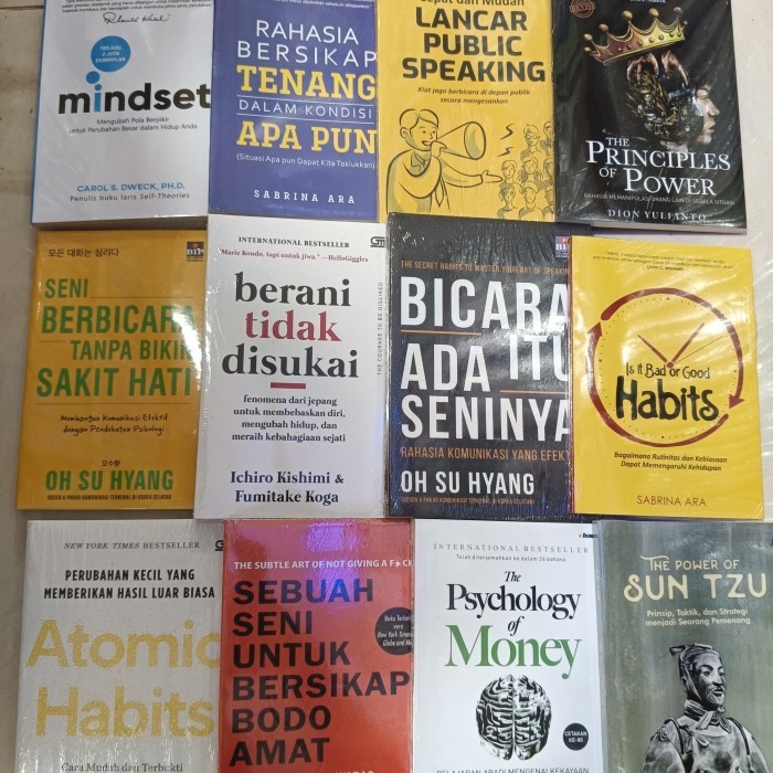 

PAKET 12 BUKU MURAH BEST SELLER THE PSYCHOLOGY OF MONEY THE PRINCIPLES OF POWER THE POWER OF SUN TZU