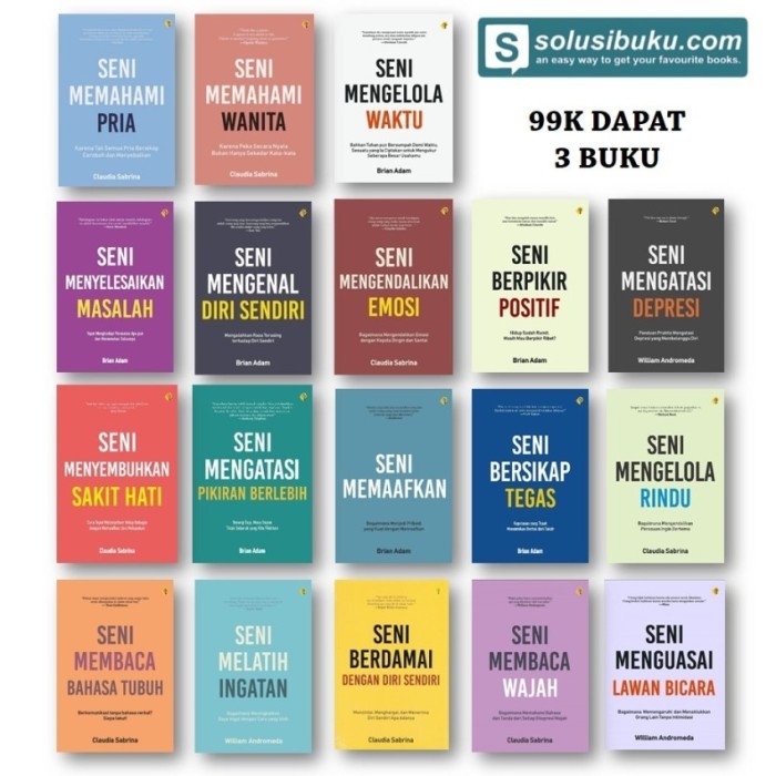 

3 Buku Cuma 99K - Buku Motivasi Seri Seni Menjalani Hidup (Bright Publ
