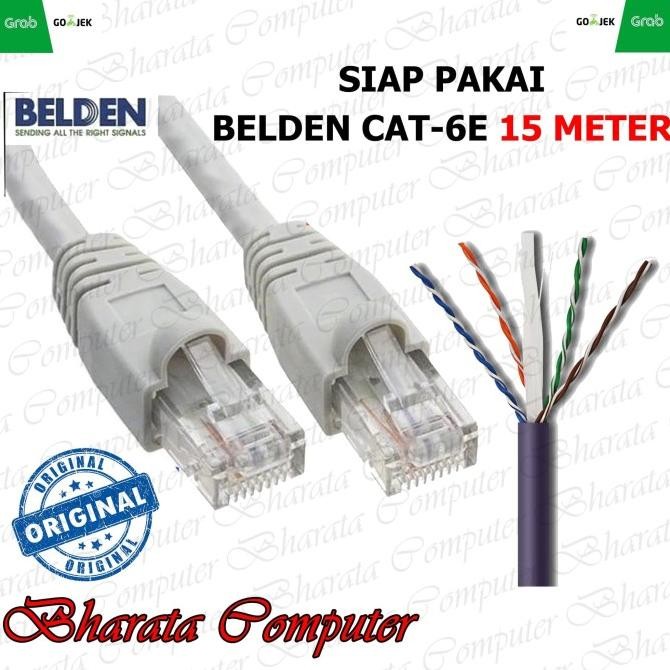 

Diskon! Siap pakai 15 M Kabel LAN UTP Cat 6 / Cat6 Belden Original 15M UTP