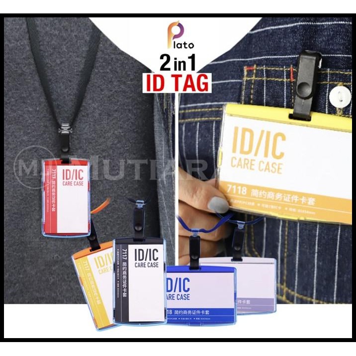 

Plato 2In1 Name Tag Id Card Holder Lanyard Tempat Kartu Id Card