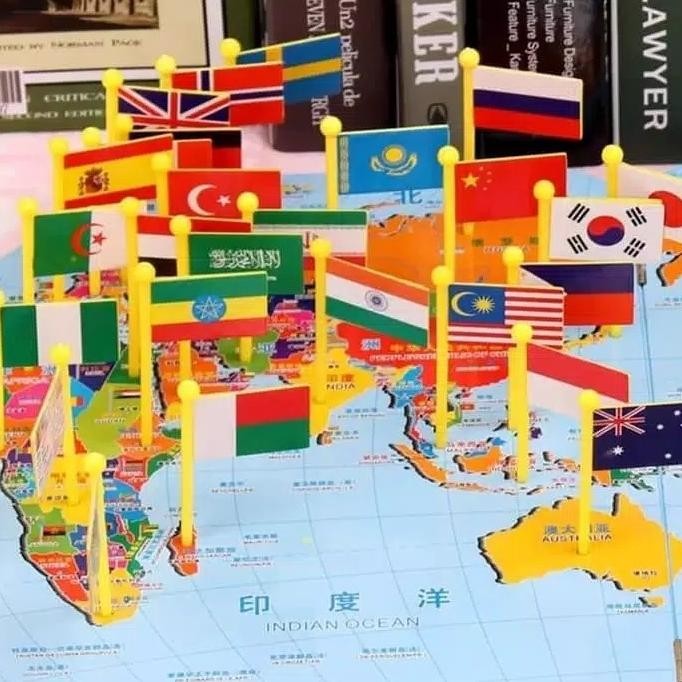 

Terlaris Mainan Anak Peta Dan Bendera Dunia/Map & Flag Knowledge Of The World Ready Stok