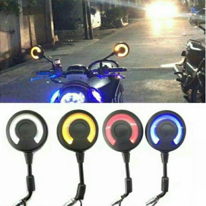 Spion Model Scoopy Lampu Led Spion Variasi Bulat Universal Scoopy,Fino