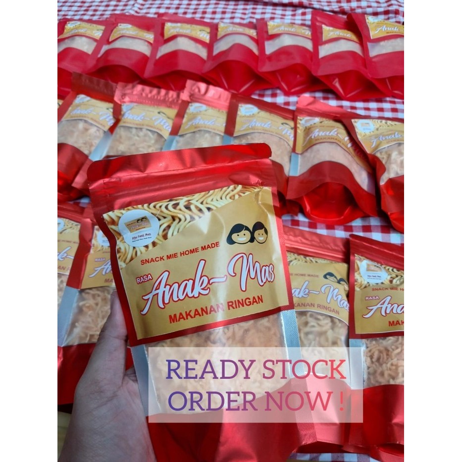 

EKSLUSIF READY Stock Snack Jadul Mie Kering Anak Mas Snack Tahun 90an Homemade