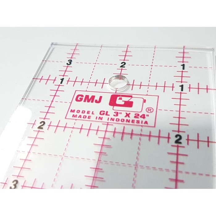 

penggaris carft dan quilting 3x24 inchi - GMJ