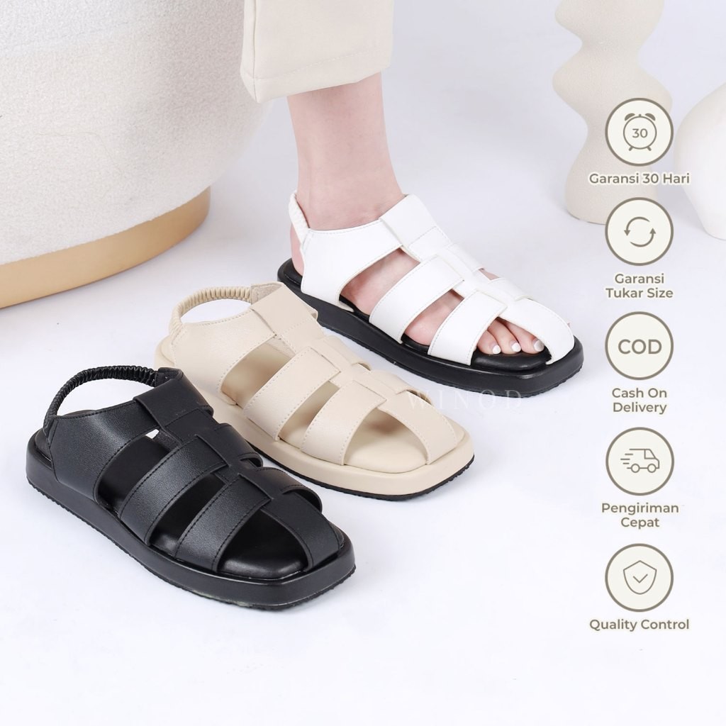 Sepatu Wanita WINOD - Terryno Platform / Wages Wanita / Sandal Premium Wanita / Sandal Lebaran