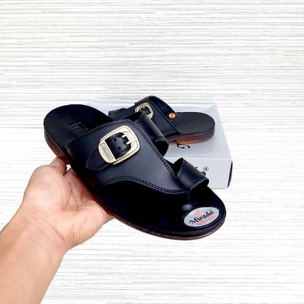 Sepatu Wanita Sendal kulit asli merek mirado 525 jepit jempol sandal pria original selop laki laki