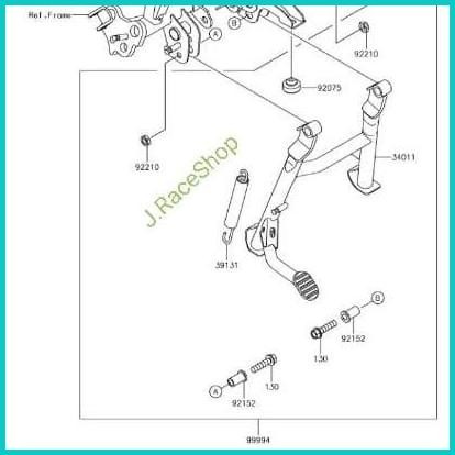 Kit Accessory center Stand Standar Tengah Kawasaki Versys 250 Original