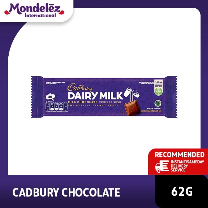 

BOOM SALE Cadbury Coklat Dairy Milk 62g- Snack Chocolate