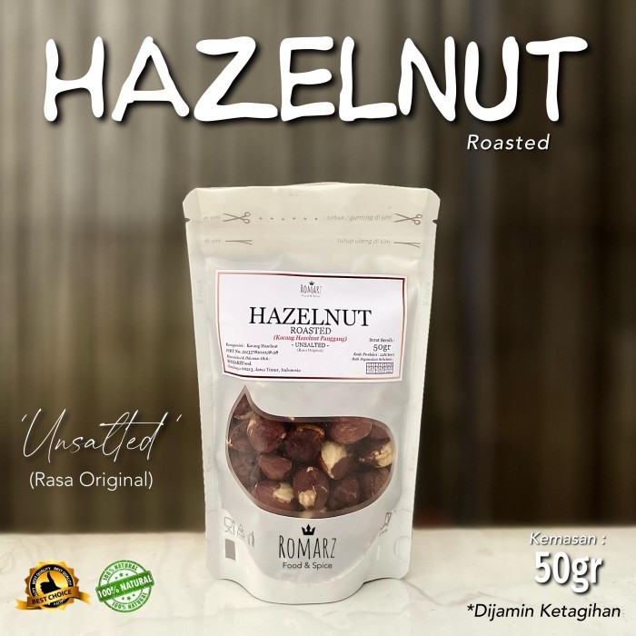 

OBRAL KACANG HAZELNUT ROASTED HAZELNUT PANGGANG OVEN ORIGINAL 50gr