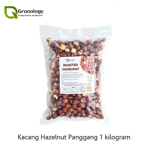 

SPECIAL Kacang Hazelnut Oven / Roasted Hazelnut (1 kilogram) by Granology