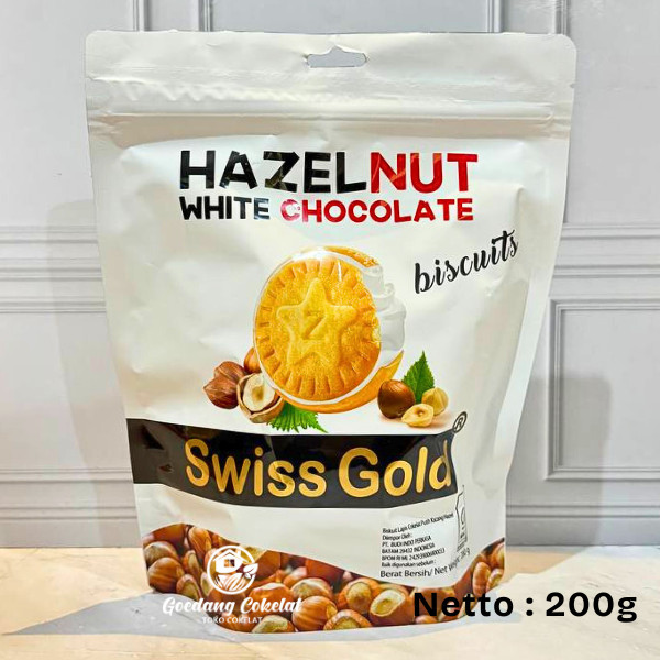 

NEW Swiss Gold Hazelnut Biscuit Biskuit Hazelnut Milk White Chocolate 200g