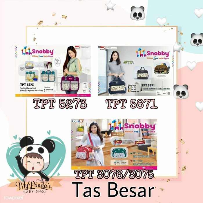 LIMITED EDITION SNOBBY Tas Bayi BESAR Tas Baju Bayi Perlengkapan Bayi Murah Karawang