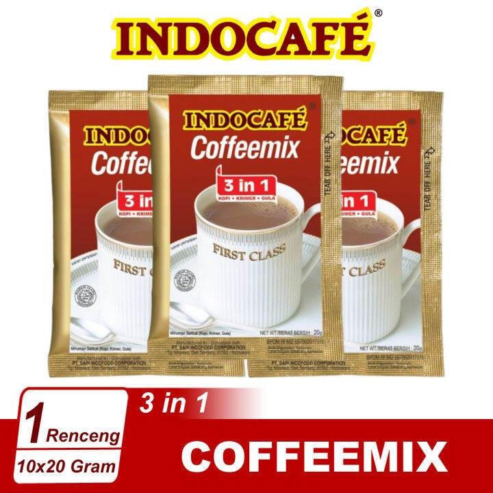 

NEW SERIES INDOCAFE COFFEEMIX 3IN1 20GR 1 RENCENG 10 SACHEET ORIGINAL QUALITY