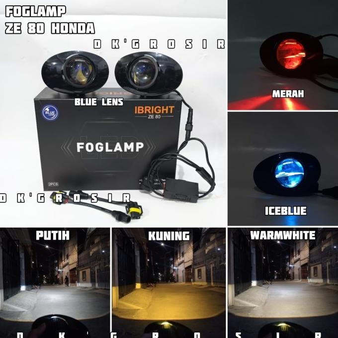 

BLUE- IBRIGHT ZE 80 - FOGLAMP HONDA & TOYOTA 2INC BLUE LENS