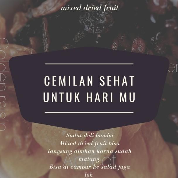 

Xed Dried Fruit 500Gr (Apricot, Blac Raisin,Golden Raisin, Cranberi)