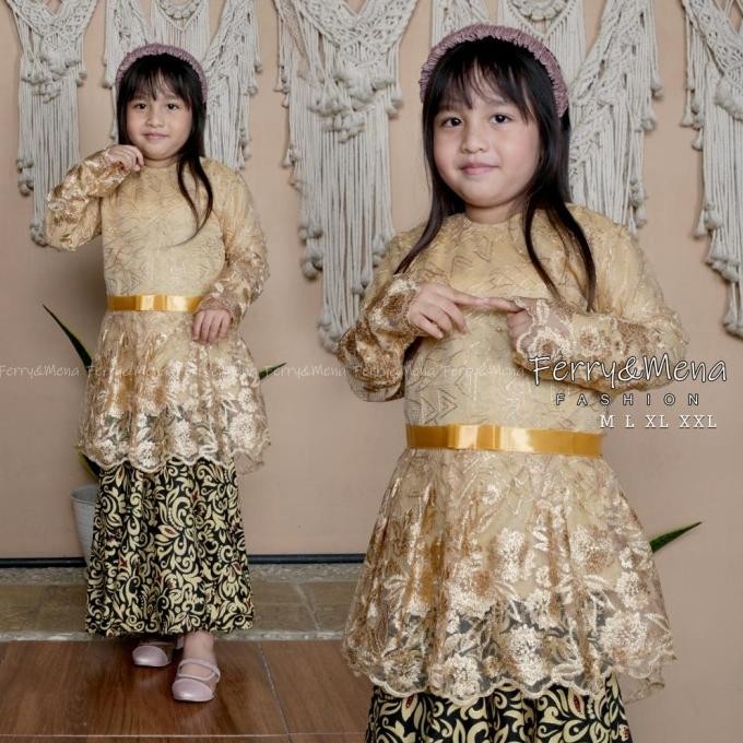 setelan kebaya anak perempuan brukat duyung / kebaya anak perempuan HAR